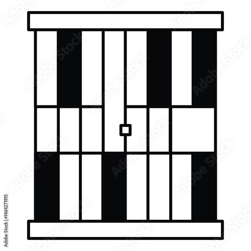 Jail vector Icon design Symbolizing Legal Punishment and Justice