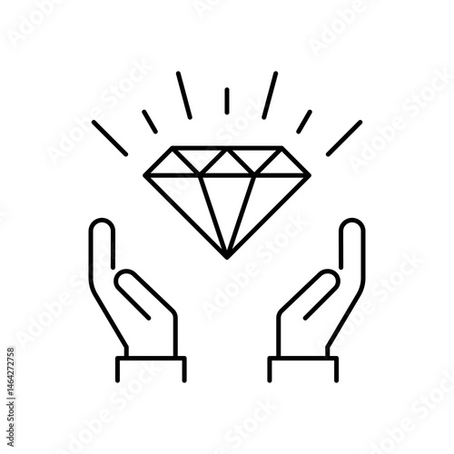 Value Concept icon. Value Concept vector icon in line design for web design, logo and mobile app. Symbol of Value Concept on white background. Vector illustration.
