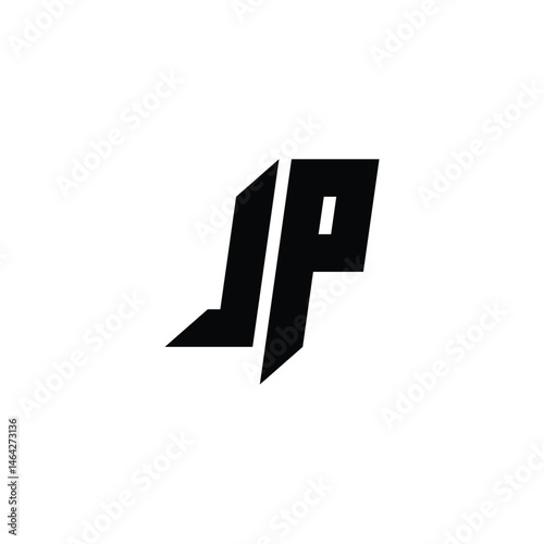 JP monogram logo design letter text name symbol monochrome logotype alphabet character simple logo
