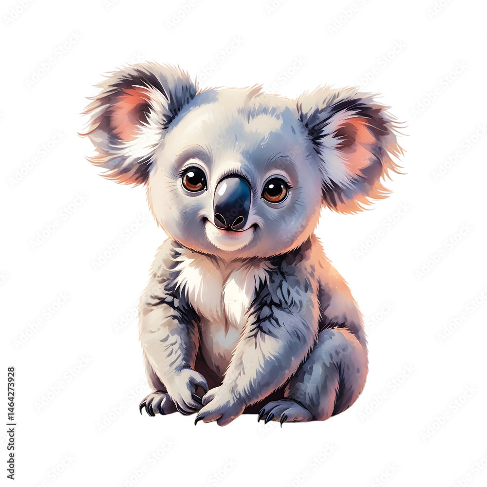 Fototapeta premium watercolor cute koala