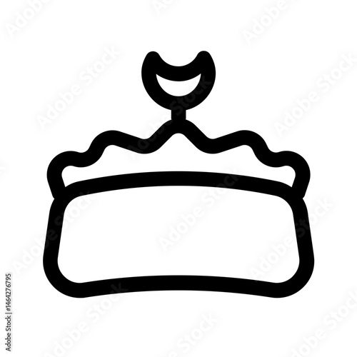 moon crown icon with line style, perfect for user interface projects