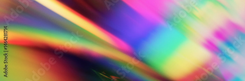 Fotografía Vibrant 3D Light Refraction Illustration with Rainbow Colors