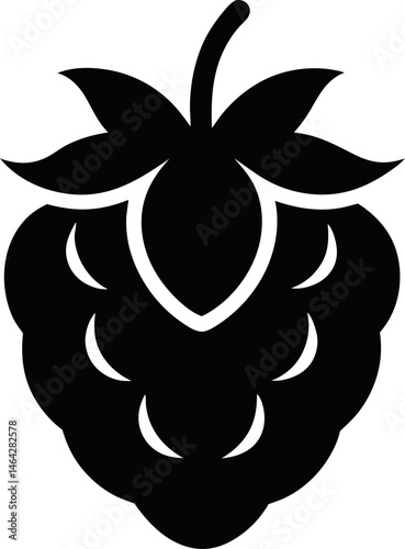 Dewberry icon Silhouette vector on transparent background
