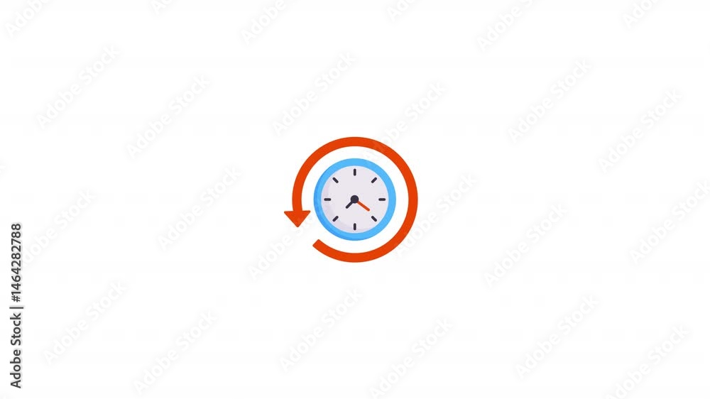 clock time reverse icon animation