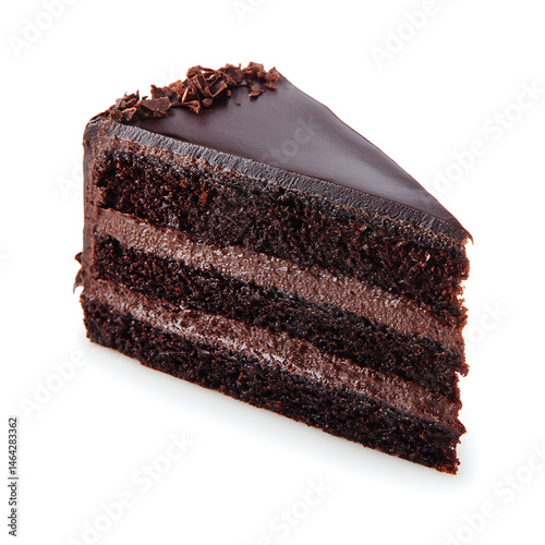 Obraz na płótnie A slice of rich and delicious chocolate cake w salonie
