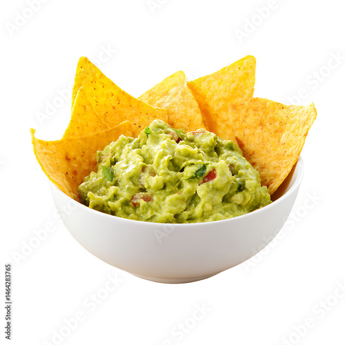 Obraz na płótnie Guacamole and chips, a classic appetizer w salonie