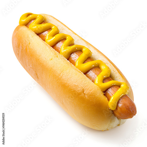 Delicious Hot Dog with Mustard 