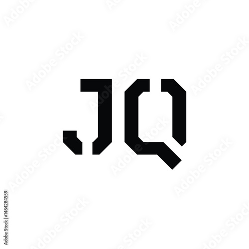 JQ monogram logo design letter text name symbol monochrome logotype alphabet character simple logo