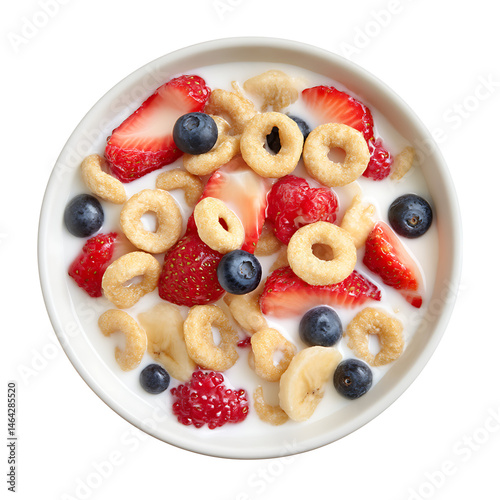 Obraz na płótnie A delectable bowl of cereal topped with fresh fruit w salonie