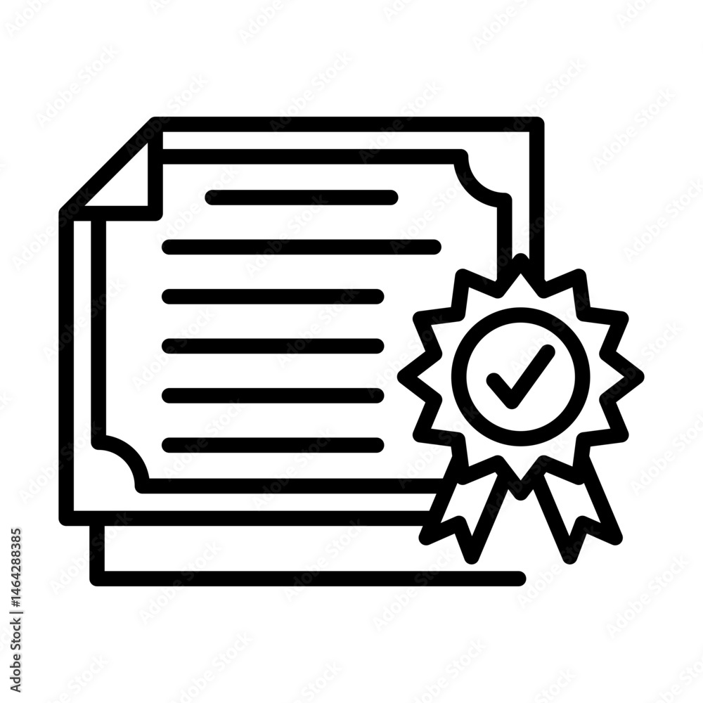 Certificate single icon Certificate single icon