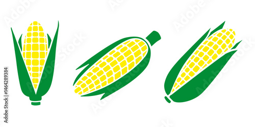 Corn vector logo isolated on white background.
