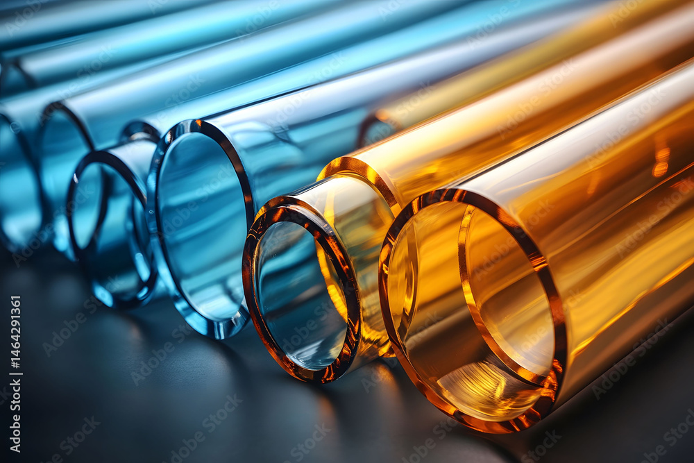 Colorful Glass Tubes Pattern for Modern Design and Decorative Projects