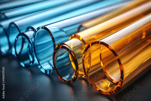 Obraz na płótnie Colorful Glass Tubes Pattern for Modern Design and Decorative Projects w salonie