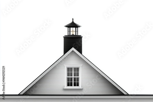 Wallpaper Mural Flat vector silhouette of a chimney and sloped roof with clean bold lines Torontodigital.ca