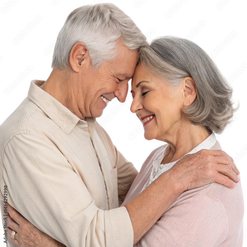 happy senior couple isolated on white background happy senior couple isolated on white background