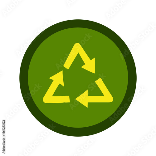 Recycling symbol, eco-friendly concept, green design, circular logo