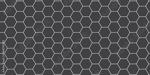 Honeycomb pattern with hexagon mesh. Texture bee comb grid. Flat vector illustration isolated on white background