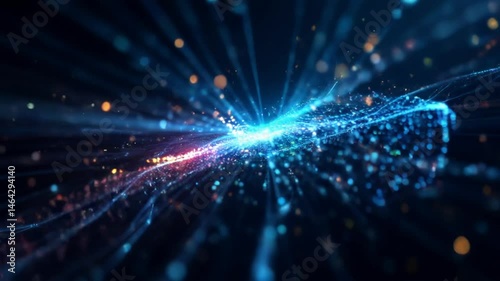 Futuristic AI Data Processing Interface
