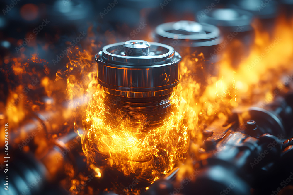Automotive Component in Flames - Conceptual Representation of Engine Heat and Power