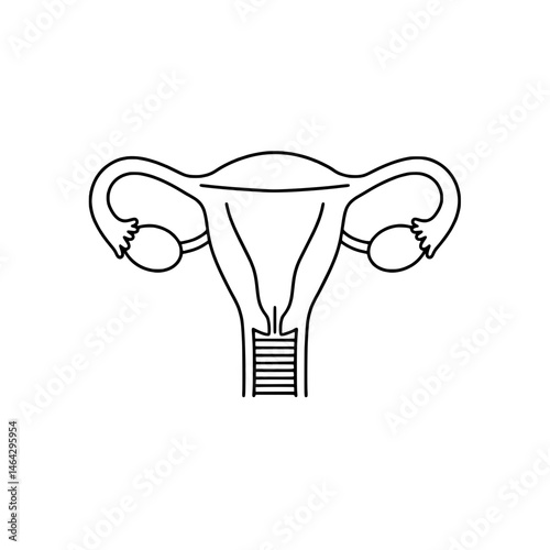 Uterus Icon Representing Concepts of Reproductive Health and Women’s Anatomy Education