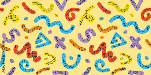 Colorful doodle background with lively lines, fun squiggles, and bright abstract patterns. Perfect for kids, party designs, and joyful creative use.