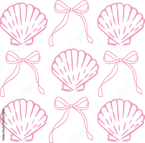 womens girls graphics. print design. vintage retro artwork. poster design. Hand Drawn coquette seashell . the beach club slogan text. summer beach graphics.