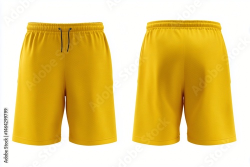Blank yellow shorts for your design mockup	