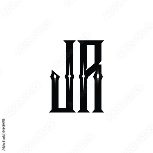 JR monogram logo design letter text name symbol monochrome logotype alphabet character simple logo