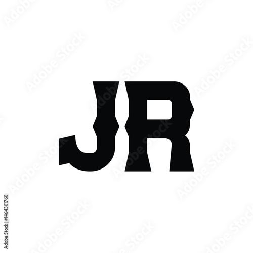 JR monogram logo design letter text name symbol monochrome logotype alphabet character simple logo