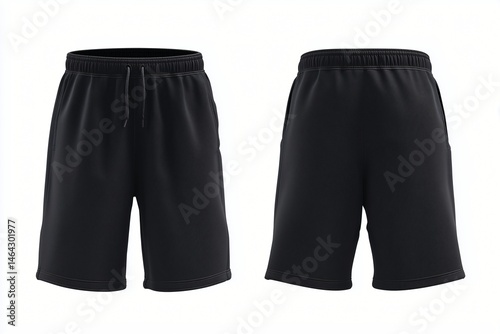 Blank black shorts for your design mockup	