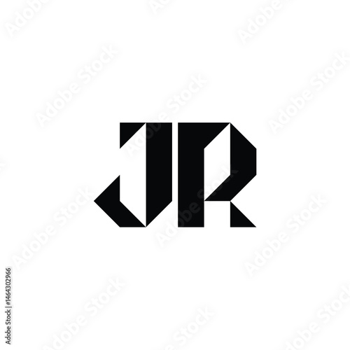 JR monogram logo design letter text name symbol monochrome logotype alphabet character simple logo