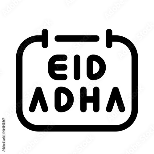 eid adha icon with line style, perfect for user interface projects