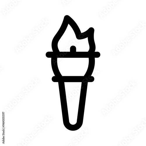 flambeau icon with line style, perfect for user interface projects