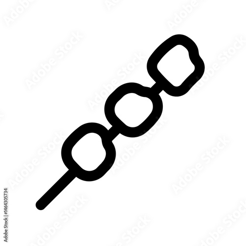 satay icon with line style, perfect for user interface projects