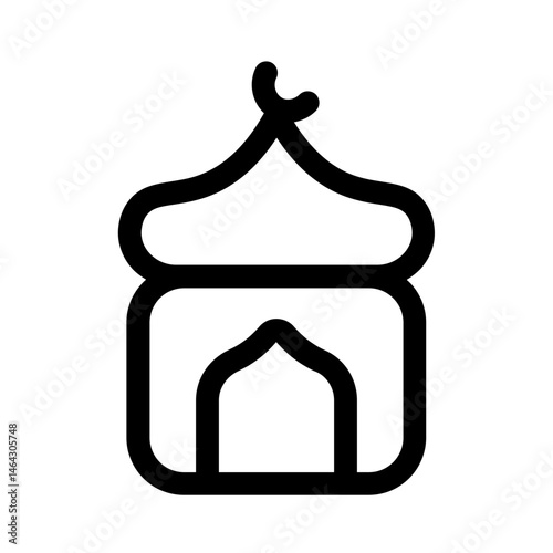 prayer room icon with line style, perfect for user interface projects