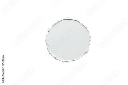 Circular White Paint Smear on Transparent Background