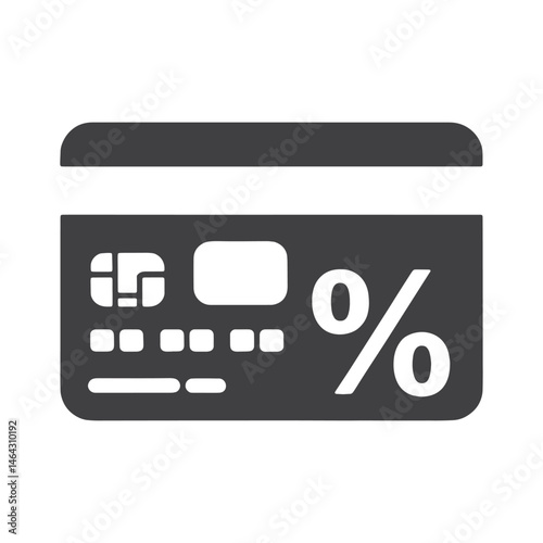 Credit Card Interest Rate Icon vector
