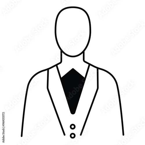 Legal vector Icon design Depicting Lawyer Attorney in Courtroom
