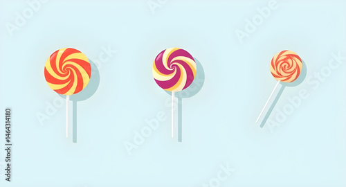 vector set of colorful lollipops