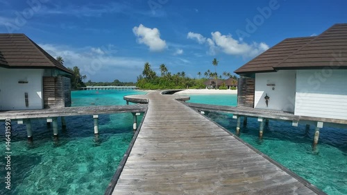 water villas on a island on the maldives