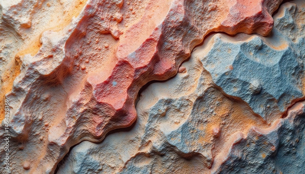 Fototapeta premium Close-up of textured dolomite rock surface, showing path , terrain, dolomite, stone surface