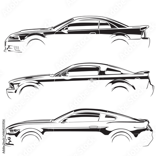 This is a clean and modern vector illustration of a car. The design features smooth lines and bold colors, making it ideal for use in digital projects, advertisements, or infographics. 