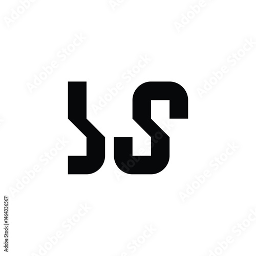 JS monogram logo design letter text name symbol monochrome logotype alphabet character simple logo
