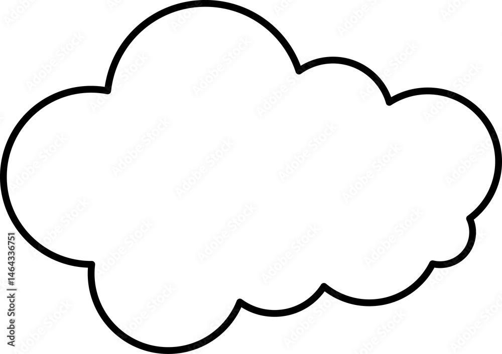 Trendy think bubble in flat style. Think bubble isolated on white background. Cloud line icon art Trendy think bubble in flat style. Think bubble isolated on white background. Cloud line icon art