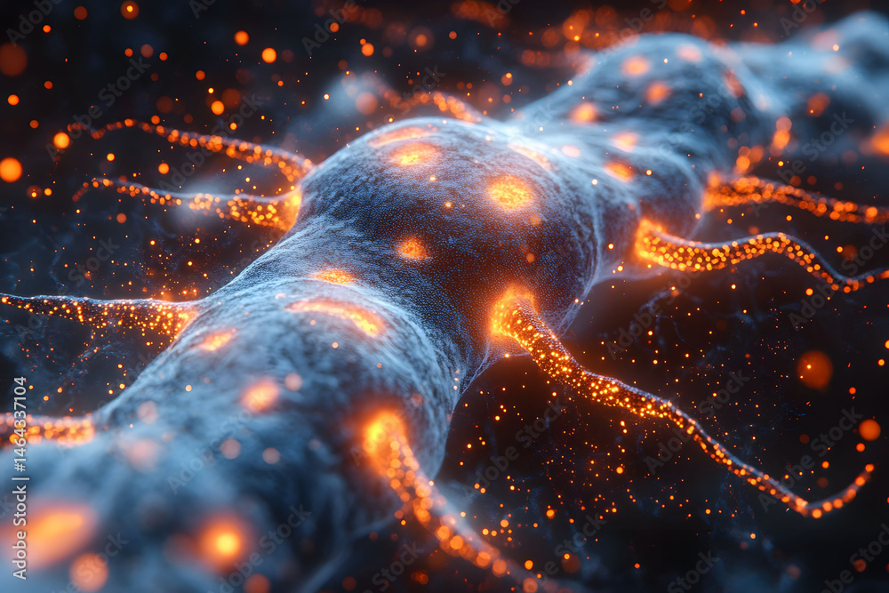 Neural Network Concept with Glowing Synapses for Scientific and Educational Design
