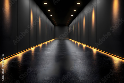 Obraz na płótnie Futuristic Corridor with Ambient Lighting for Architectural Design w salonie