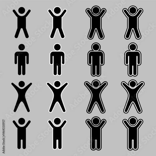 black Stickman stick man figure people stick figure stick silhouette human silhouette pictogram
