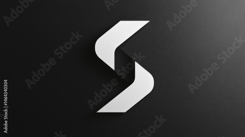 Modern logo design on a sleek black background