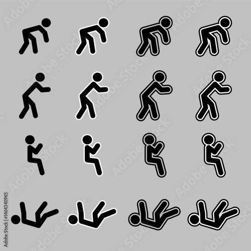 black Stickman stick man figure people stick figure stick silhouette human silhouette pictogram