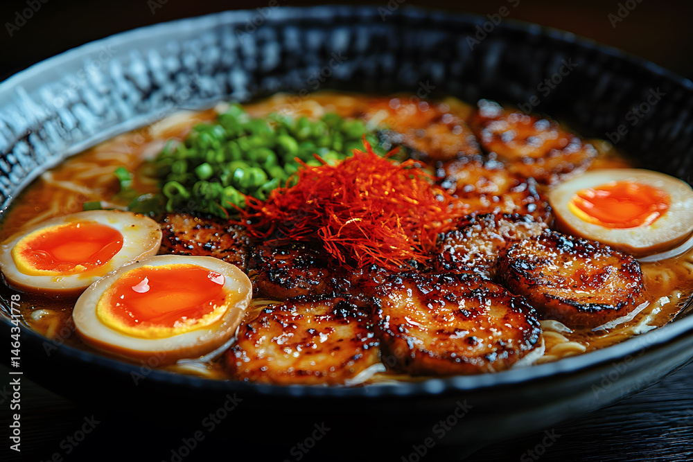 Spicy Ramen with Grilled Scallops and Soft-Boiled Eggs for Culinary Bliss